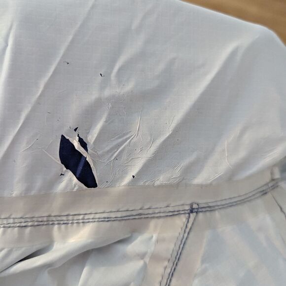 L.L. BEAN Men's Blue Hooded Rain Jacket - Picture 3 of 5